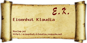 Eisenhut Klaudia névjegykártya