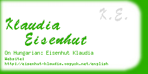 klaudia eisenhut business card